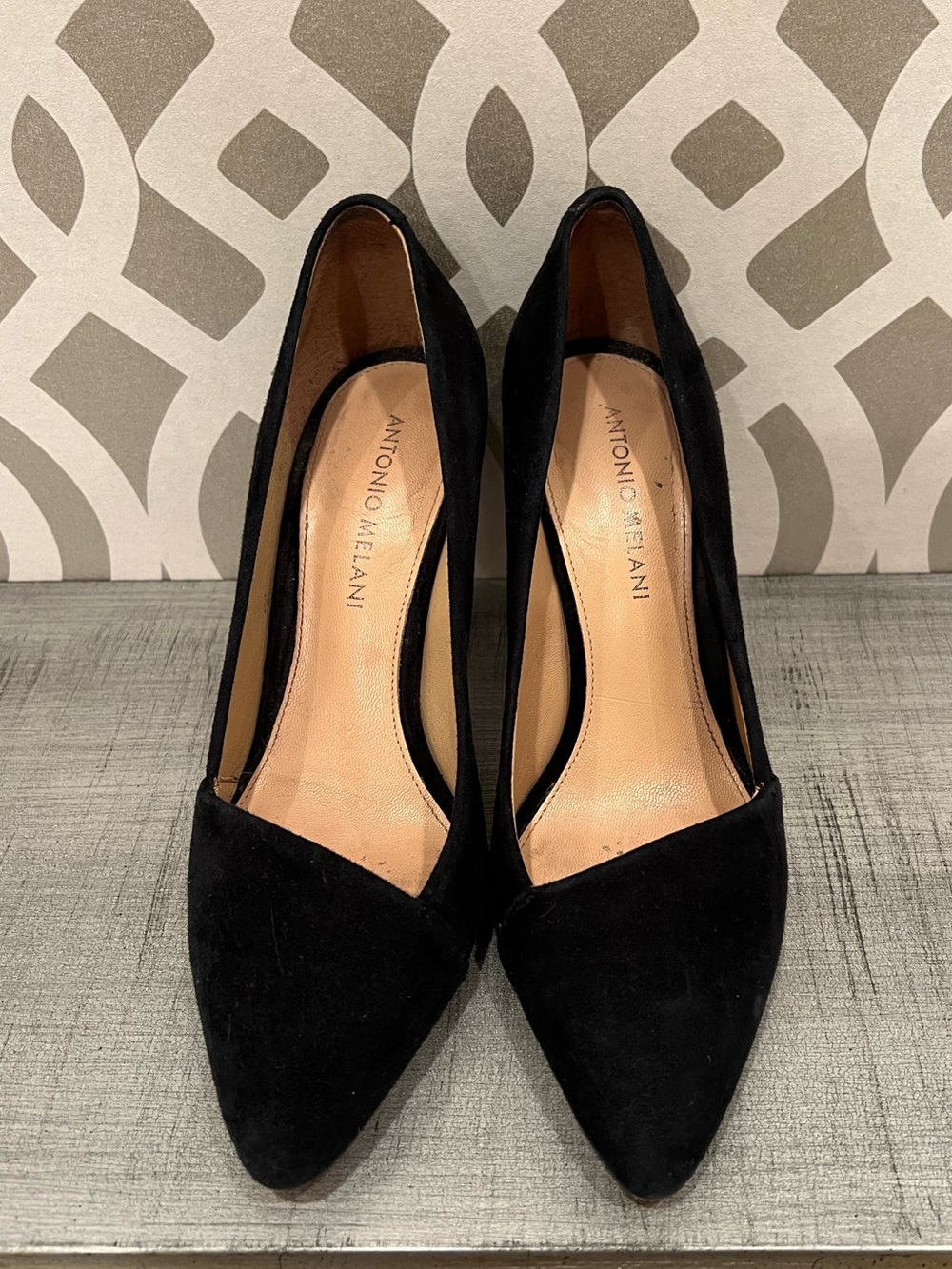 Antonio Melani Black Suede Pumps